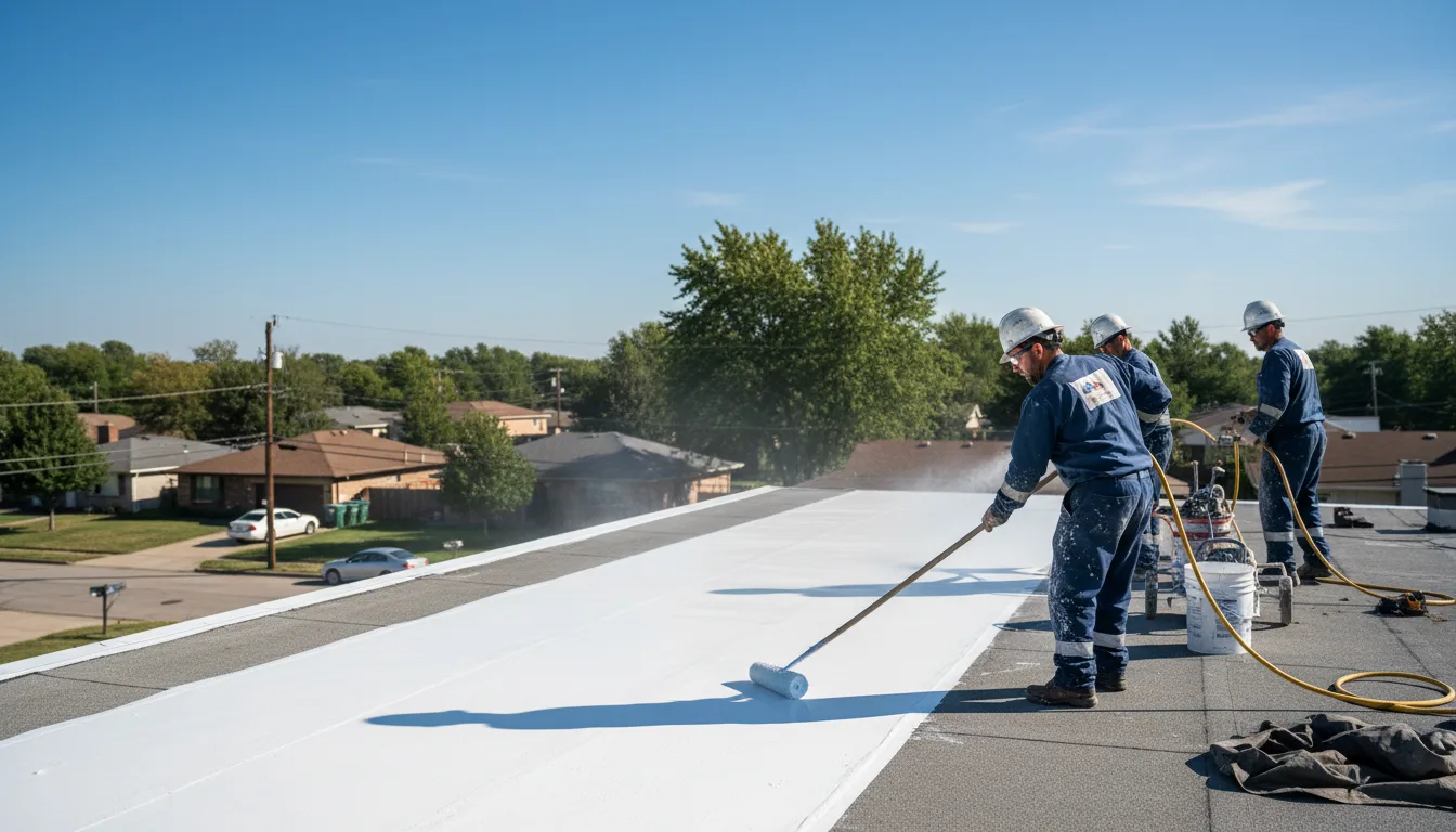 Commercial roof coating in Akron, NY near me